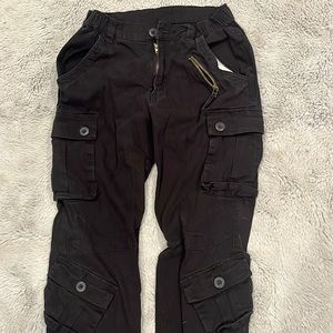 Black cargo pants